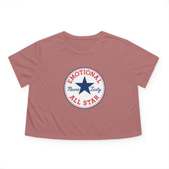 Emotional All-Star – Flowy Cropped T-Shirt for Big Feelings