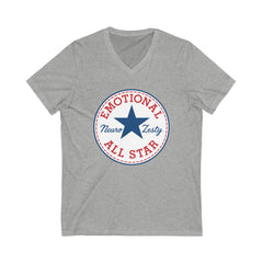Emotional All-Star V-Neck T-Shirt for Big Feelings