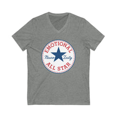 Emotional All-Star V-Neck T-Shirt for Big Feelings