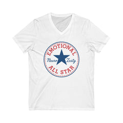 Emotional All-Star V-Neck T-Shirt for Big Feelings
