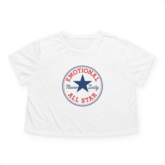 Emotional All-Star – Flowy Cropped T-Shirt for Big Feelings