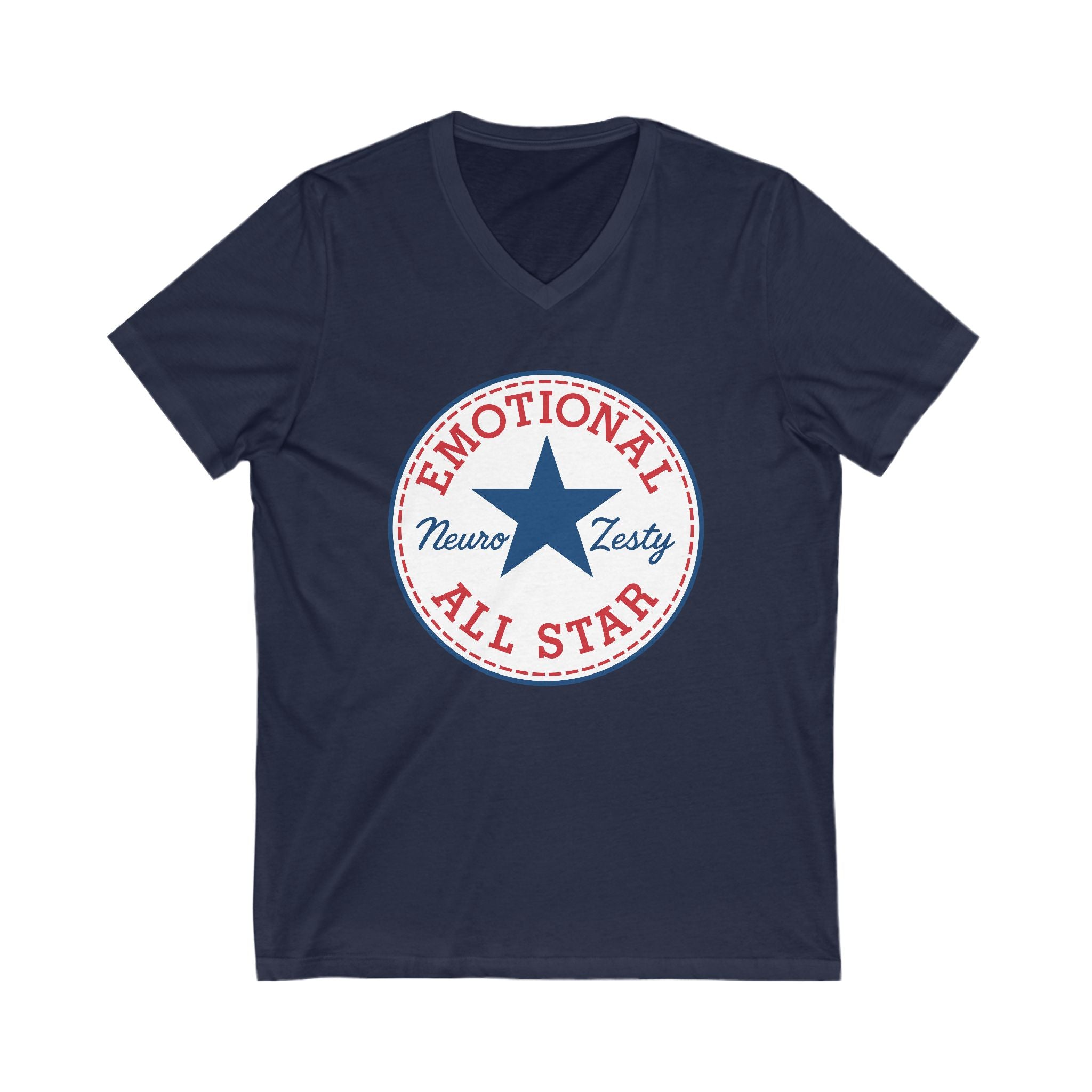Emotional All-Star V-Neck T-Shirt for Big Feelings
